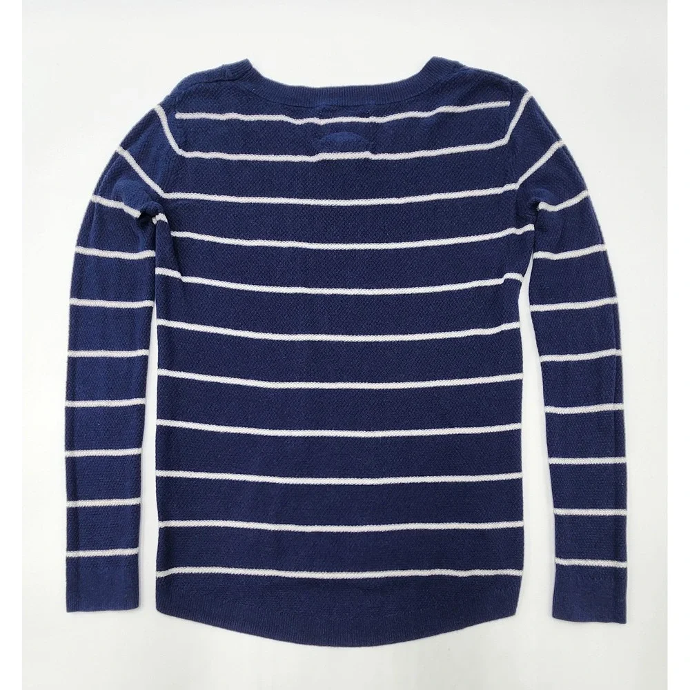 So Perfect Pullover Sweater XS Navy Blue/ White‎ Beachy Light Sweater